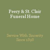 Funeral arrangement under the care of Peery & St Clair Funeral Home. . Peery and st clair